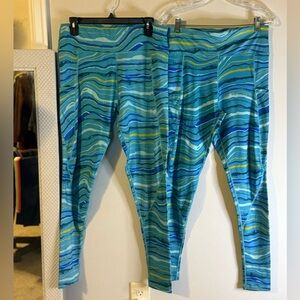 Blue Matching Leggings size L & M - 2 pcs